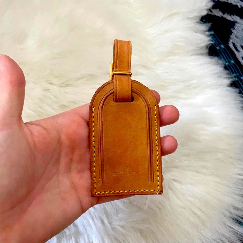 Louis Vuitton LV Vachetta Leather Luggage Travel Tag